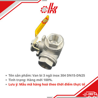 Van bi 3 ngã inox 304 DN15-DN25