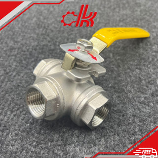 Van bi 3 ngã inox 304 DN15-DN25