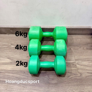 Tạ tay nhựa 6kg đã nhồi hoàn chỉnh -1c