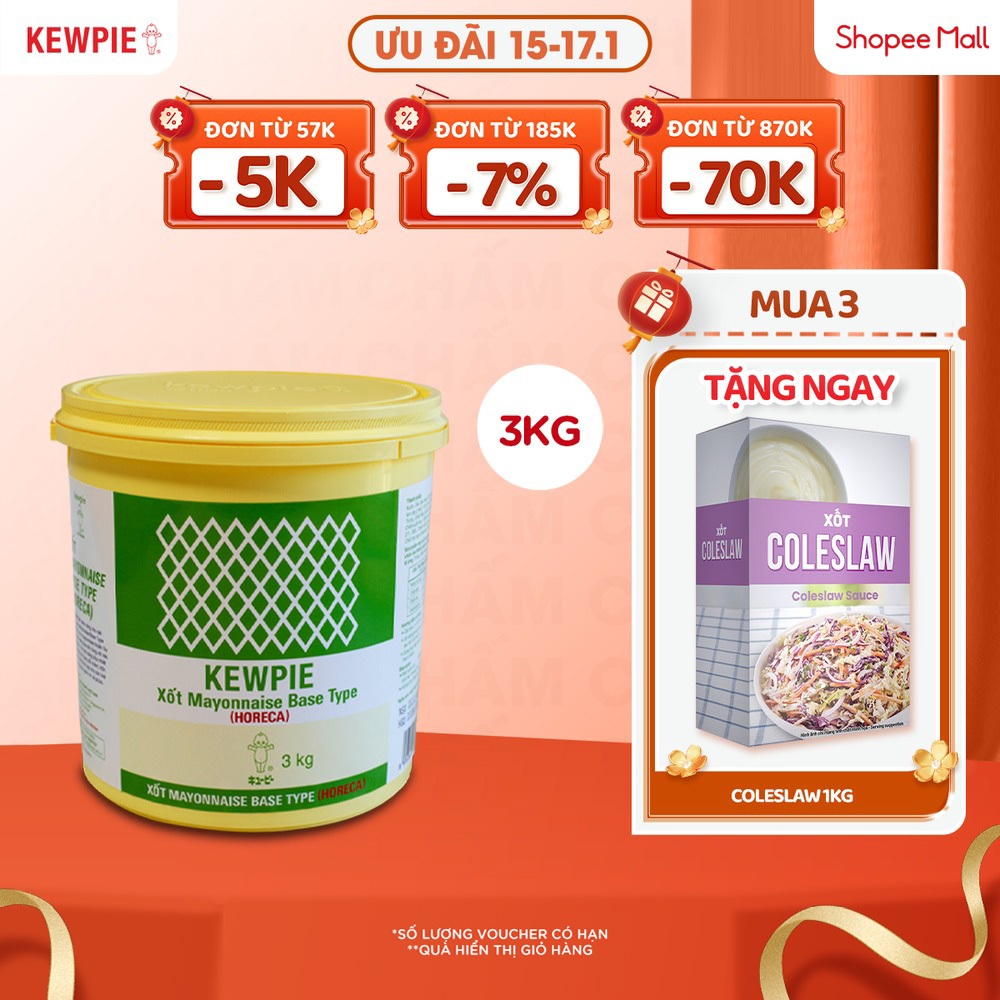 Xốt Mayonnaise Base Type (Horeca) - Kewpie (Xô 3kg)