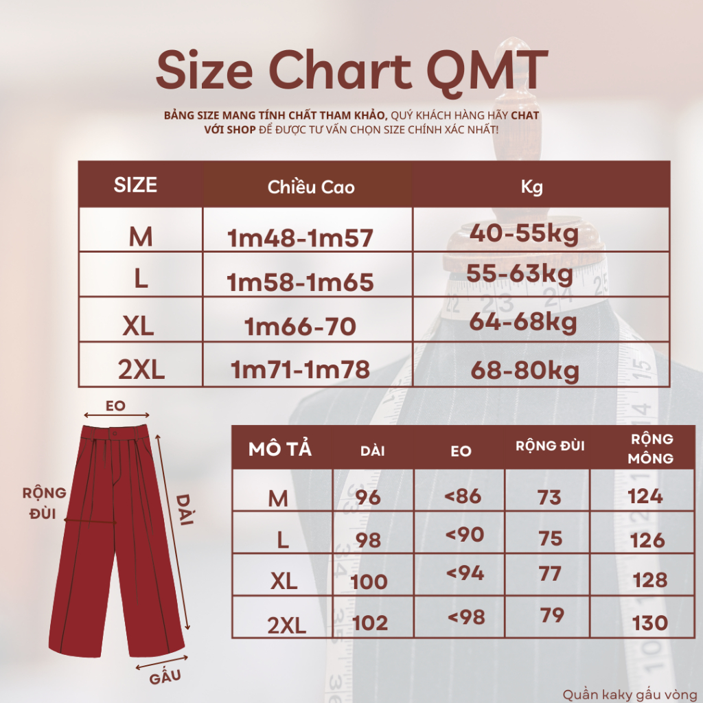 Quần ống rộng nữ chất kaki dáng cong QMT mềm mịn chuẩn form có chun thoải mái dễ mặc 0020 | BigBuy360 - bigbuy360.vn