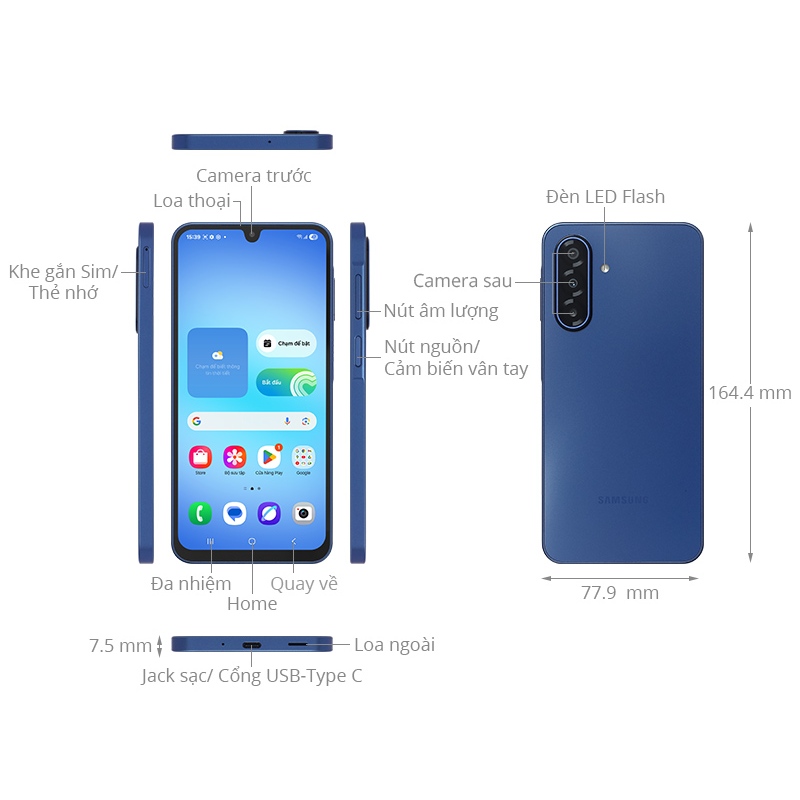 (KOL) Điện thoại Samsung Galaxy A17 5G 8GB | 128GB, Màn hình 6,7" 90Hz - Exynos 1330 - 5000mAh, Bảo hành 2 năm | BigBuy360 - bigbuy360.vn