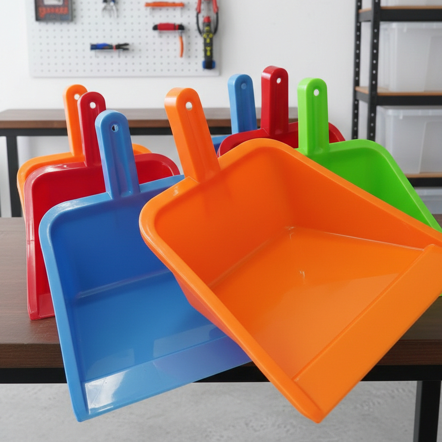 BỘ  2 KY HỐT RÁC ĐẠI TRIỂN - Dụng Cụ Hốt Rác - Ky Hốt Rác - Xúc Rác Nhựa Cán Liền - Quỳnh Châu