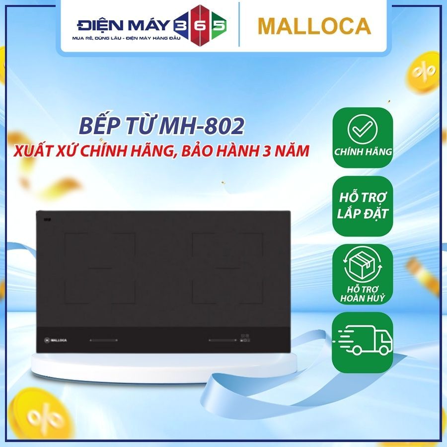 Bếp từ đôi Malloca Skylux MH-802 - Chính Hãng