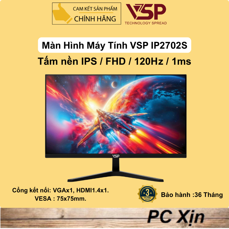 Màn hình máy tính VSP IP2702S 27 inch ( Tấm nền IPS / 120Hz ) Chính Hãng