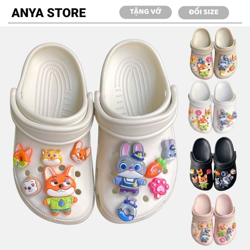 ( KHÔNG CHỮ ) Dép Sục Cáo Thỏ Quai Hậu Thời Trang Êm Chân Không Thấm Nước - QH3 ANYA STORE