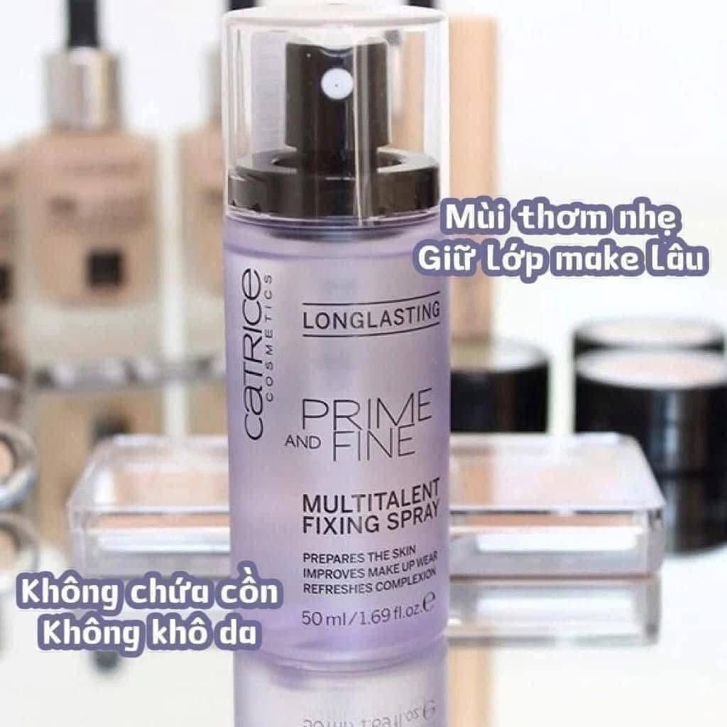 Xịt Khoá Nền Catrice Prime And Fine Multi-Talent Fixing Spray Xịt Makeup 50ml