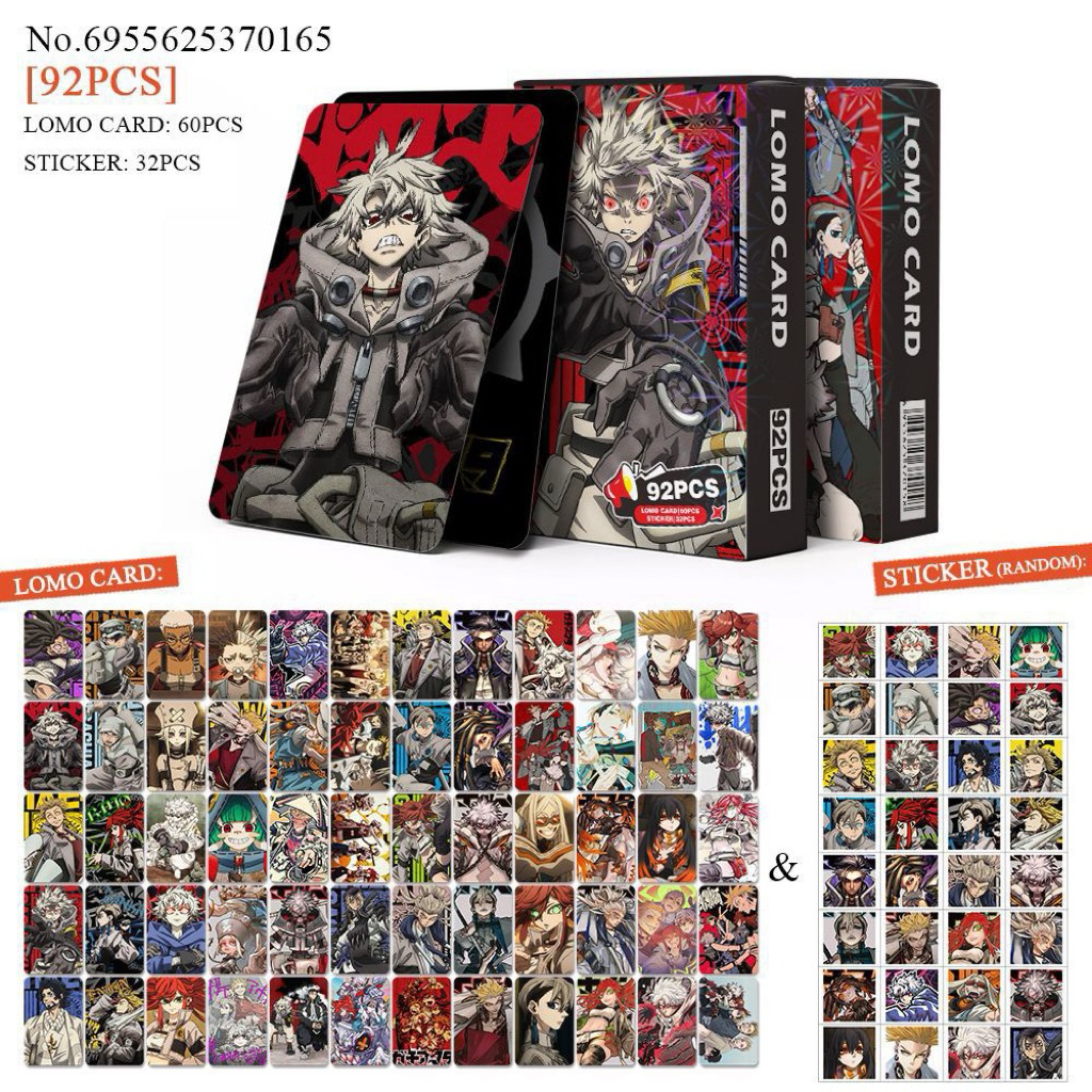 [Lomo Gachiakuta] Bộ 60 Lomo Card + 32 Sticker Anime Gachiakuta – Dark Fantasy – Art Chiến Binh – Bộ