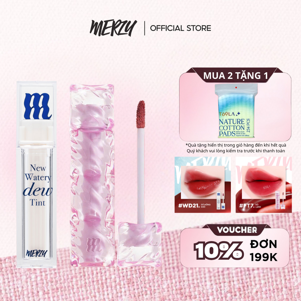 COMBO 2 son New Dew The Watery Dew Tint 4g + Merzy Water Fit Blur Tint 3.7g