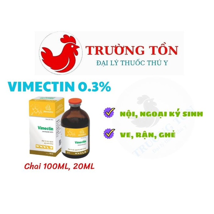 VIMECTIN VMD giúp kiểm soát ký sinh trùng dùng cho gia súc, gia cầm