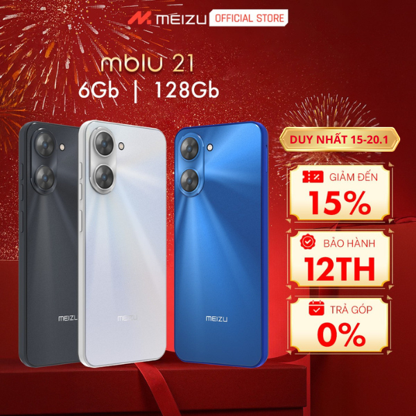 Điện thoại Meizu Mblu 21 | 6GB/128GB | Unisoc T606 | Màn hình 6.79" | Pin 4900mAh | Loa Kép