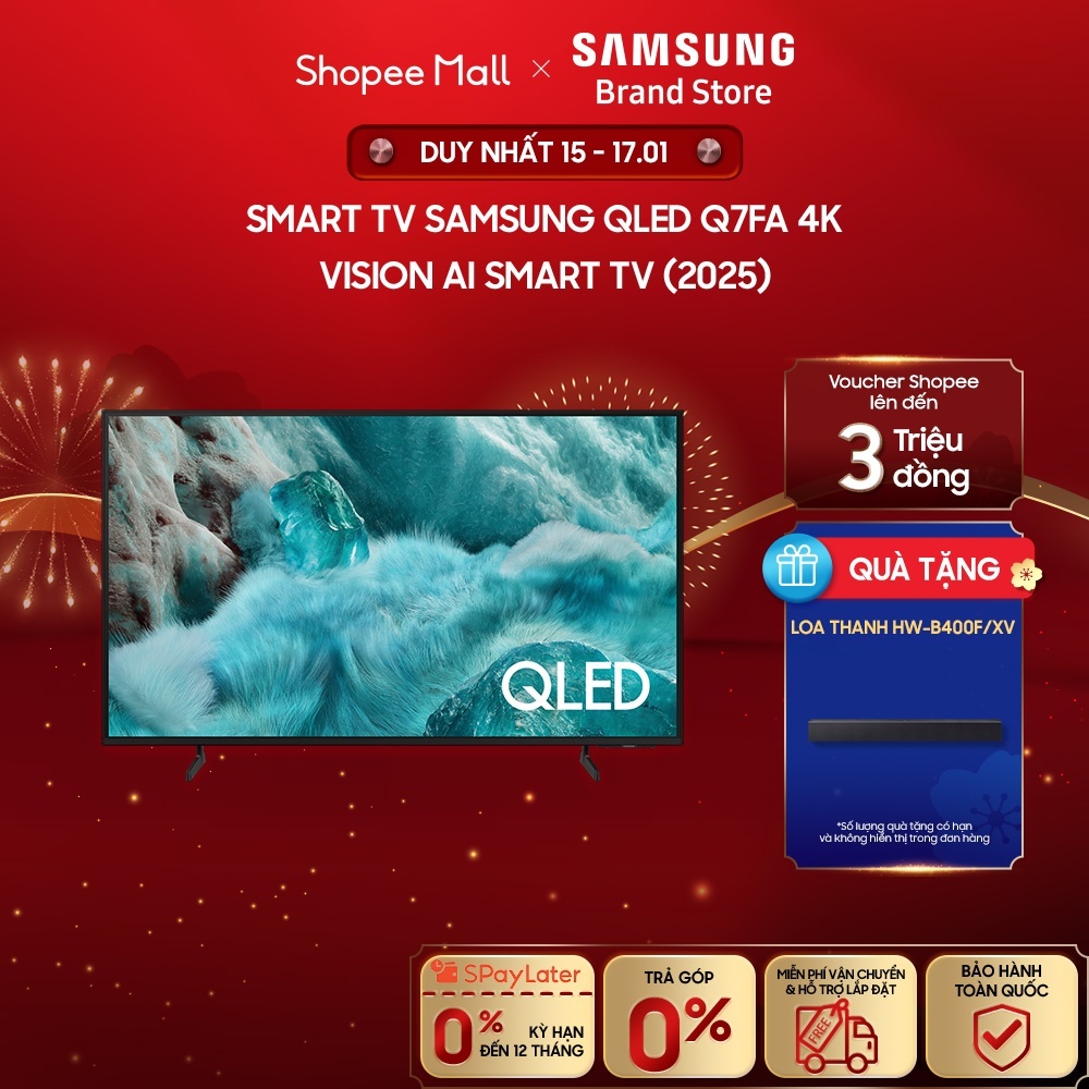 [FREESHIP & HỖ TRỢ LẮP ĐẶT] Smart TV Samsung QLED Q7FA 4K Vision AI Smart TV (2025)