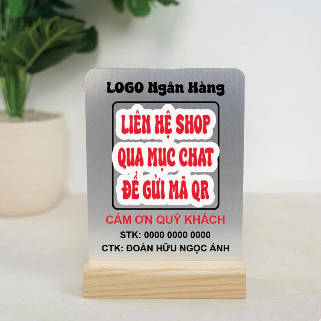 [HỎA TỐC] HCM l BẢNG QR CODE THANH TOÁN, BẢNG ALU IN UV QR TIỆN ÍCH, BẢNG TÀI KHOẢN NGÂN HÀNG, MÃ QR
