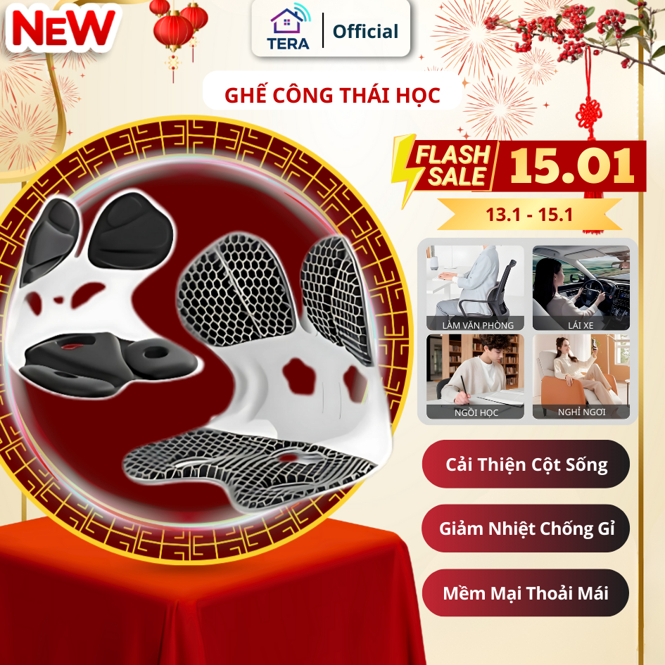 Ghế công thái học cao cấp điều chỉnh dáng ngồi chống gù lưng và cong vẹo cột sống