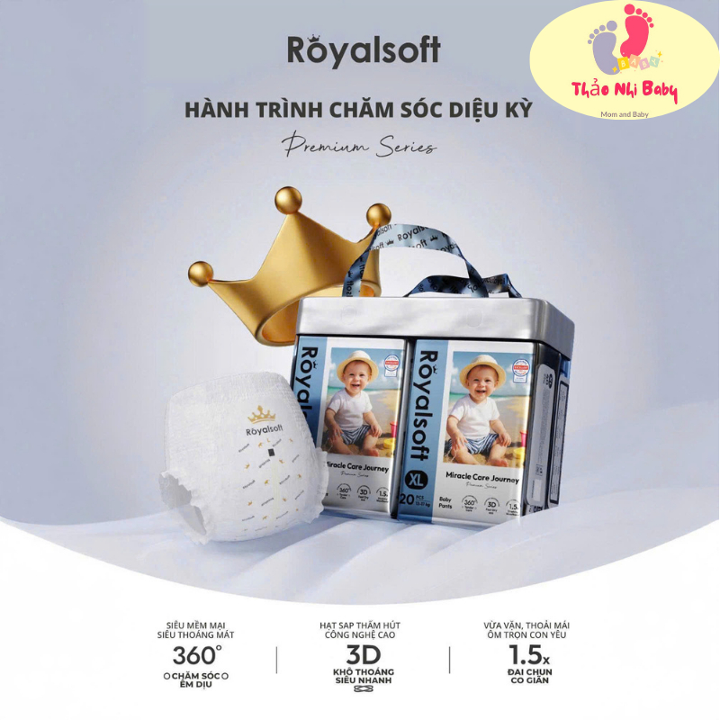 [COMBO 4 BỊCH] TÃ BỈM ROYAL SOFT CAO CẤP CHÍNH HÃNG