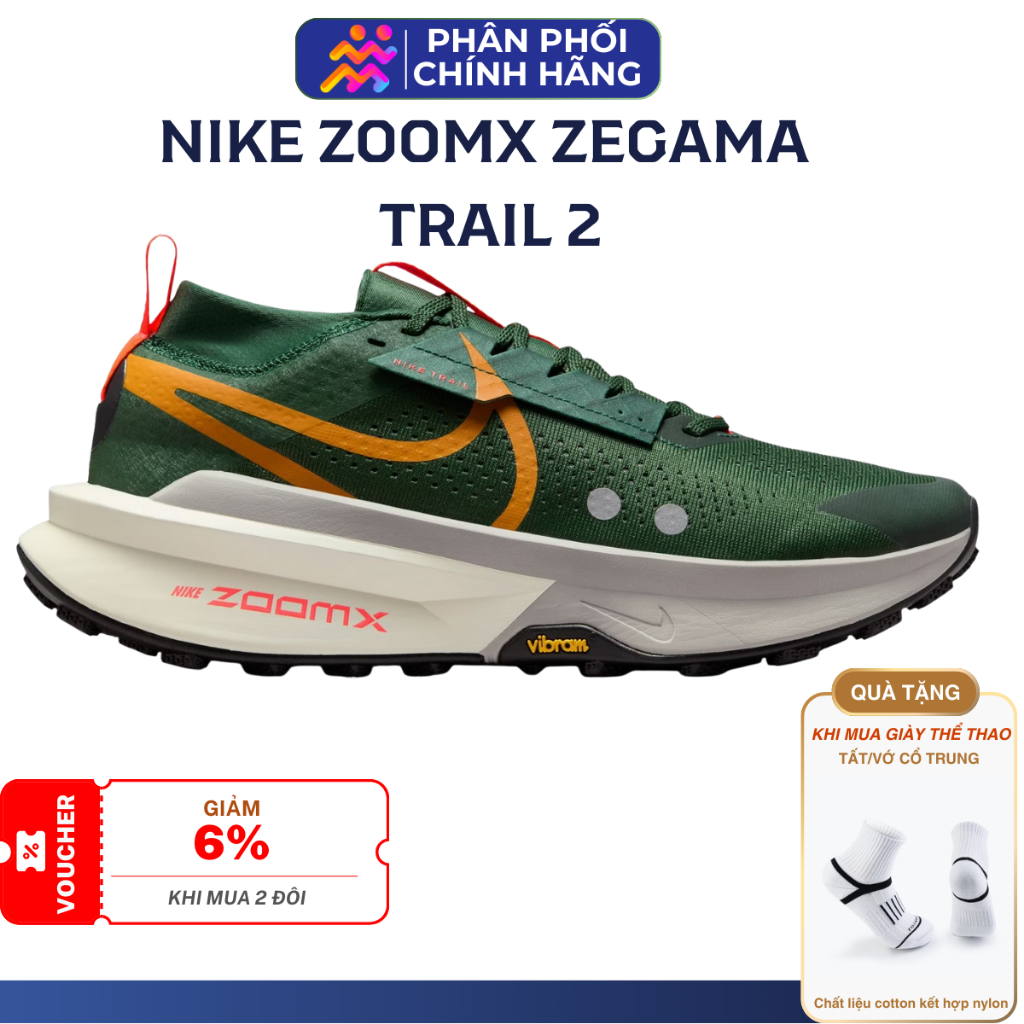 [Voucher 22% - Mua 2 Giảm 6%] Nike ZoomX Zegama Trail 2 - Giày Chạy Bộ