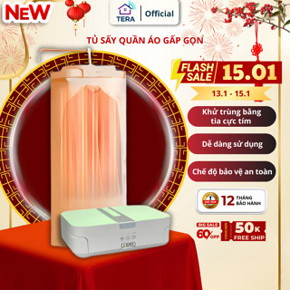 [BÁN CHẠY] Máy sấy quần áo, tủ sấy quần áo treo tường gấp gọn, khử trùng bằng tia UV