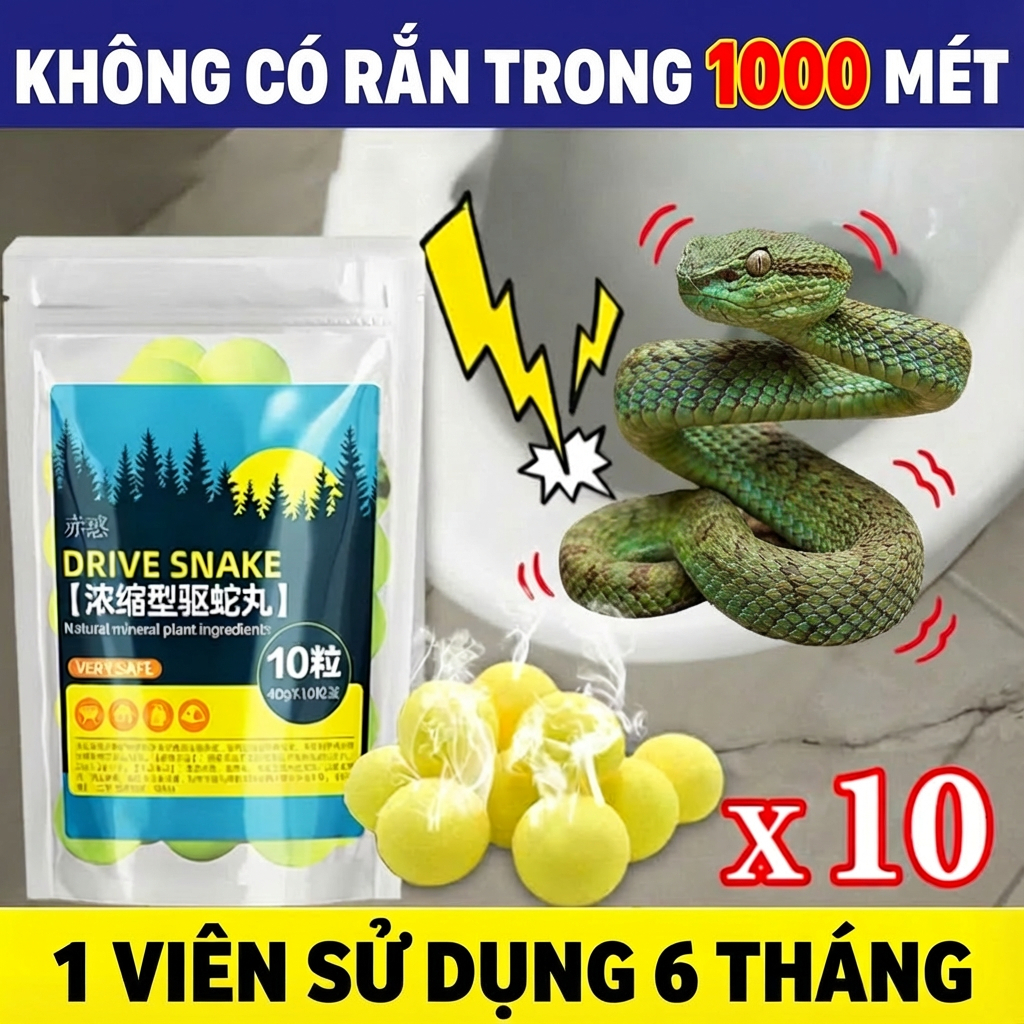 🐍Xua đuổi rắn lâu dài, không sợ mưa🐍 WQC Thuốc đuổi rắn Viên đuổi rắn Mỗi túi 10 viên Đặt là dùng, ngăn rắn hiệu quả