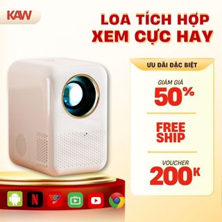 Máy chiếu android KAW K560 kết nối wifi, bluetooth, nhỏ gọn, Bảo hành 12 tháng