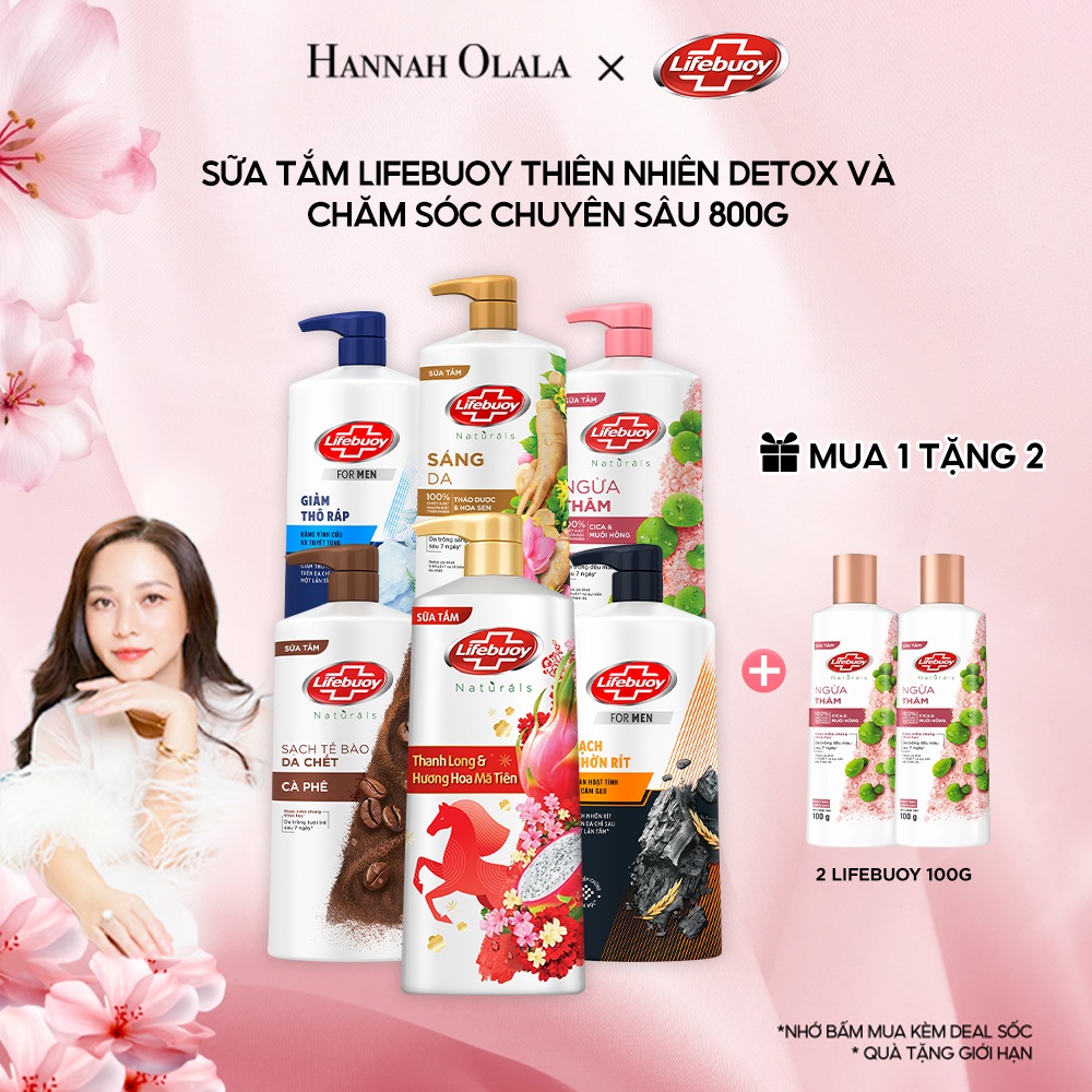 [HANNAH LIVESTREAM] Sữa tắm Lifebuoy Thiên nhiên Detox Và Chăm Sóc Chuyên Sâu 800g