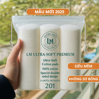 Bông Tẩy Trang LM 201 Miếng – Tẩy Trang Siêu Sạch, Siêu Mềm, Không Xơ