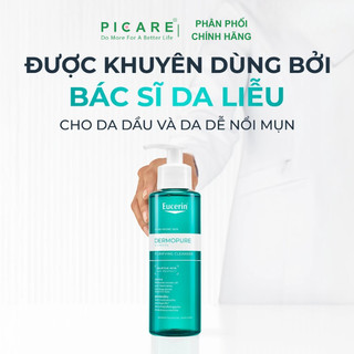 Sữa rửa mặt dạng gel dành cho da nhờn mụn Eucerin Dermopure Clinical Purifying Cleanser 200ml