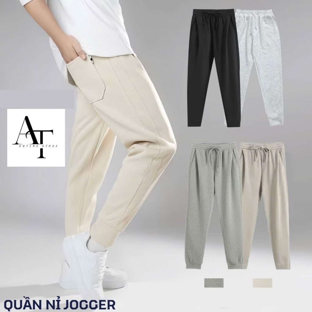 Quần Jogger Nỉ Nam AUTINS STORE Form Rộng Bo Ống Cạp Chun Phong Cách Năng Động – Jogger2da