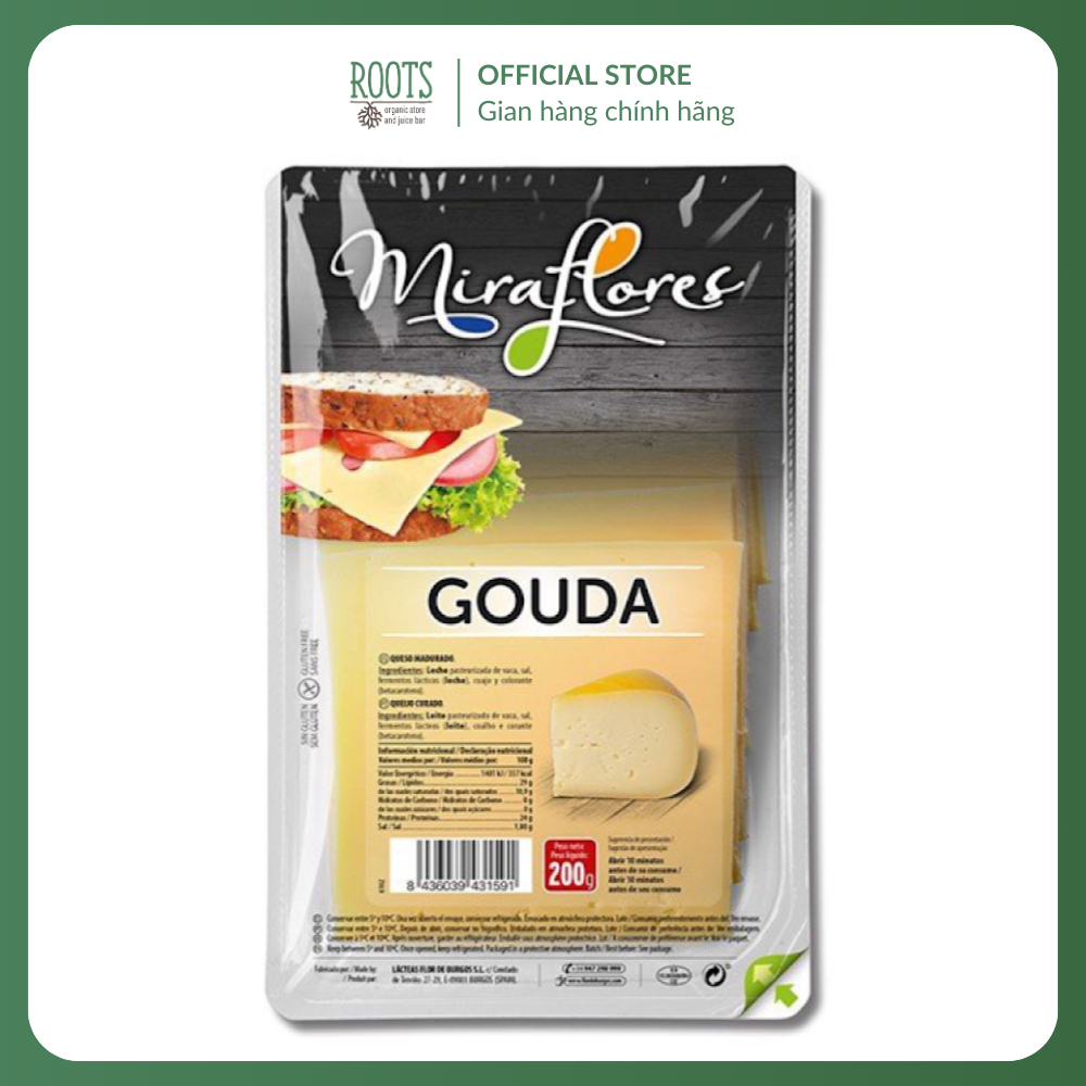 (Ship hỏa tốc) MIRAFLORES - Phô Mai Lát, Gouda Slices (200g)
