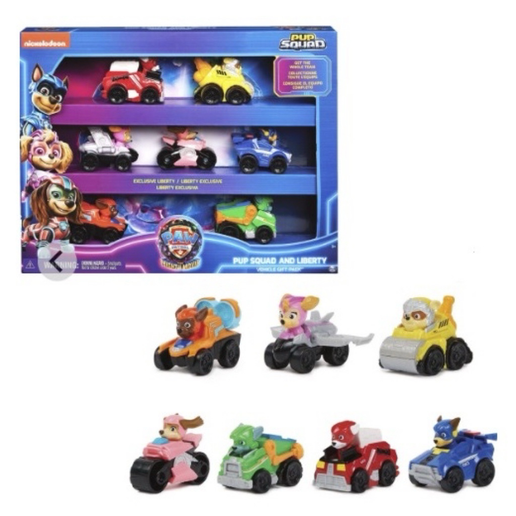 Set xe 7 nhân vật Paw Patrol