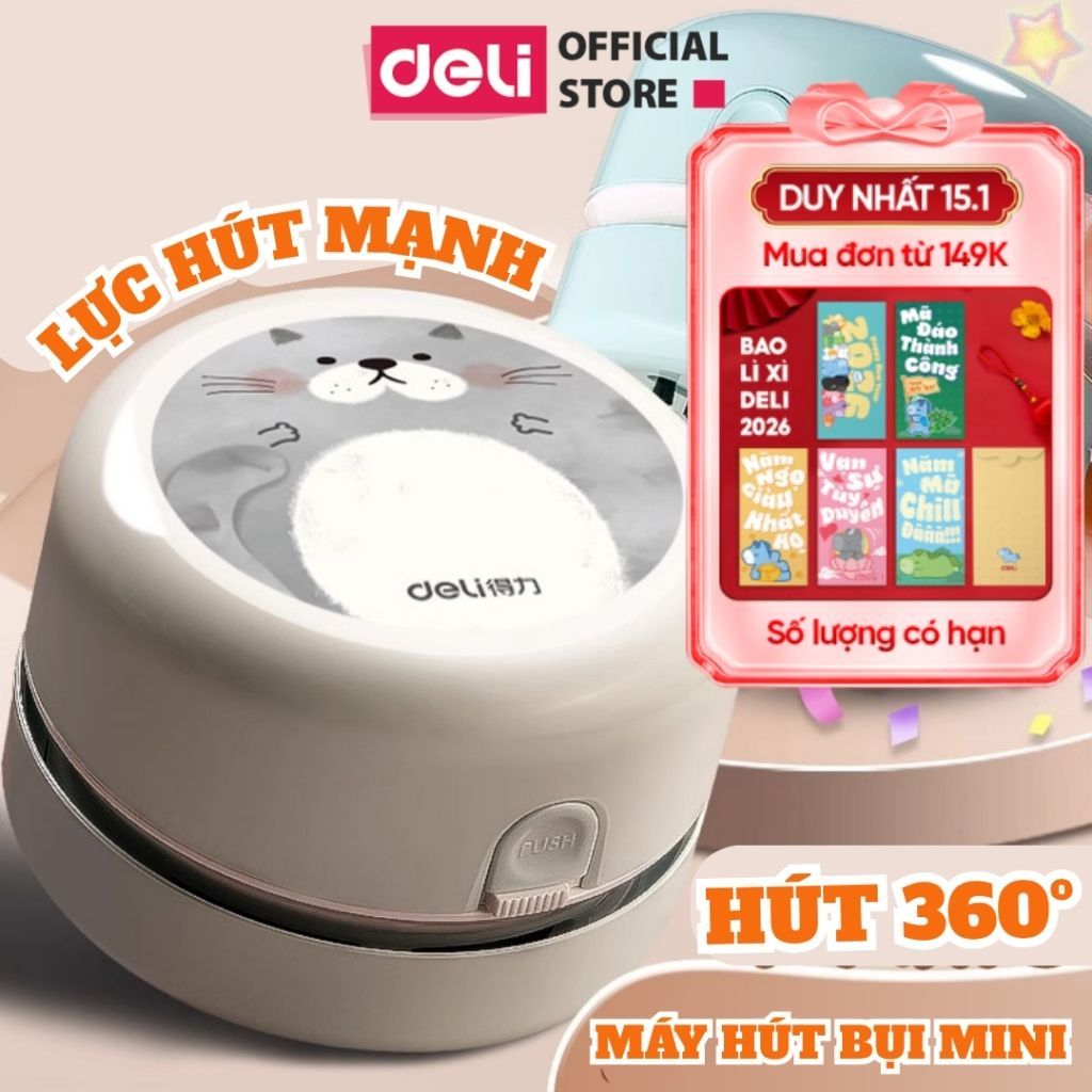 Gợi ý các mẫu máy hút bụi mini Deli tiện dụng cho gia đình