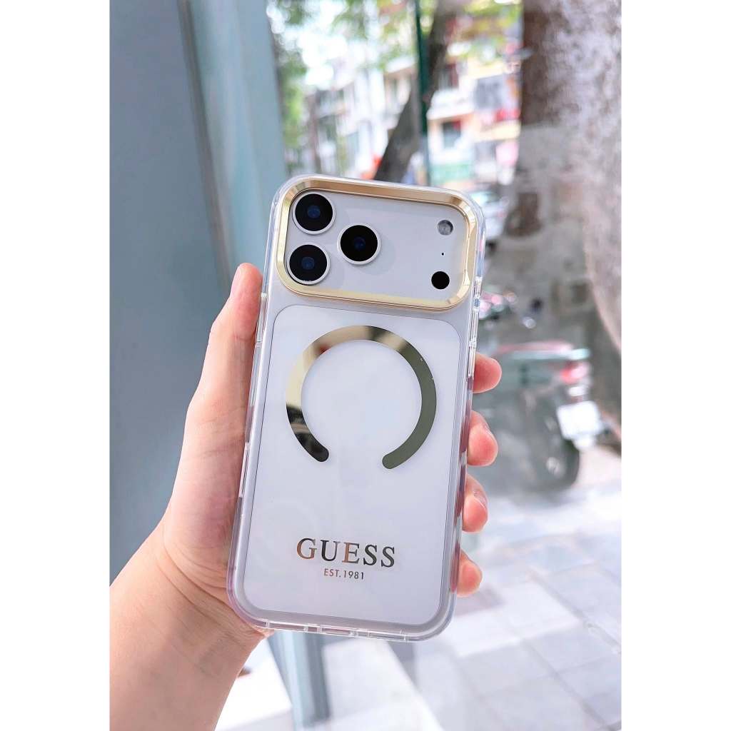 ốp điện thoại 17 thường& 17pro& 17promax guess nhựa trong