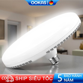 OOKAS Bóng Đèn Led UFO E27 220V 30W 50W 80W trong nhà Siêu Sáng Ánh Sáng Trắng