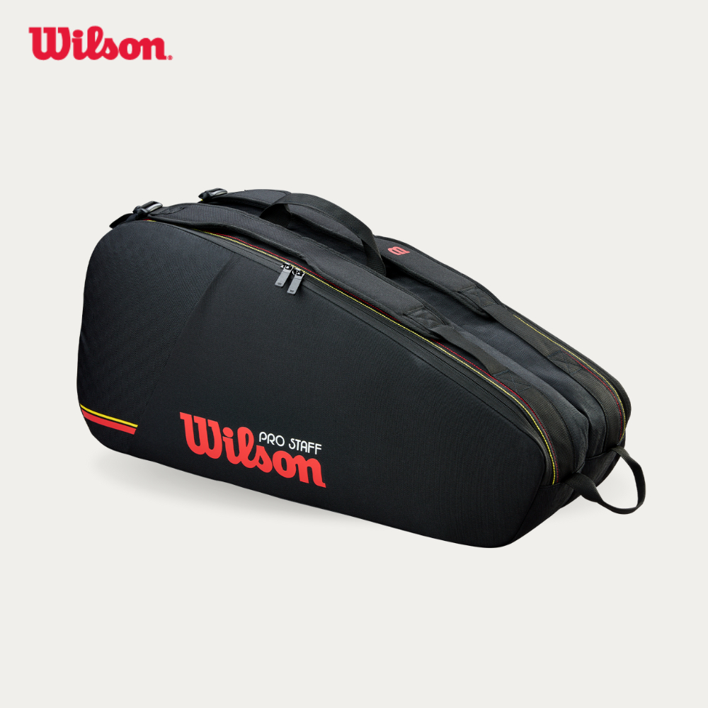Wilson Pro Staff Classic 6 Pack Black Túi Đựng Vợt Tennis WR8051801001