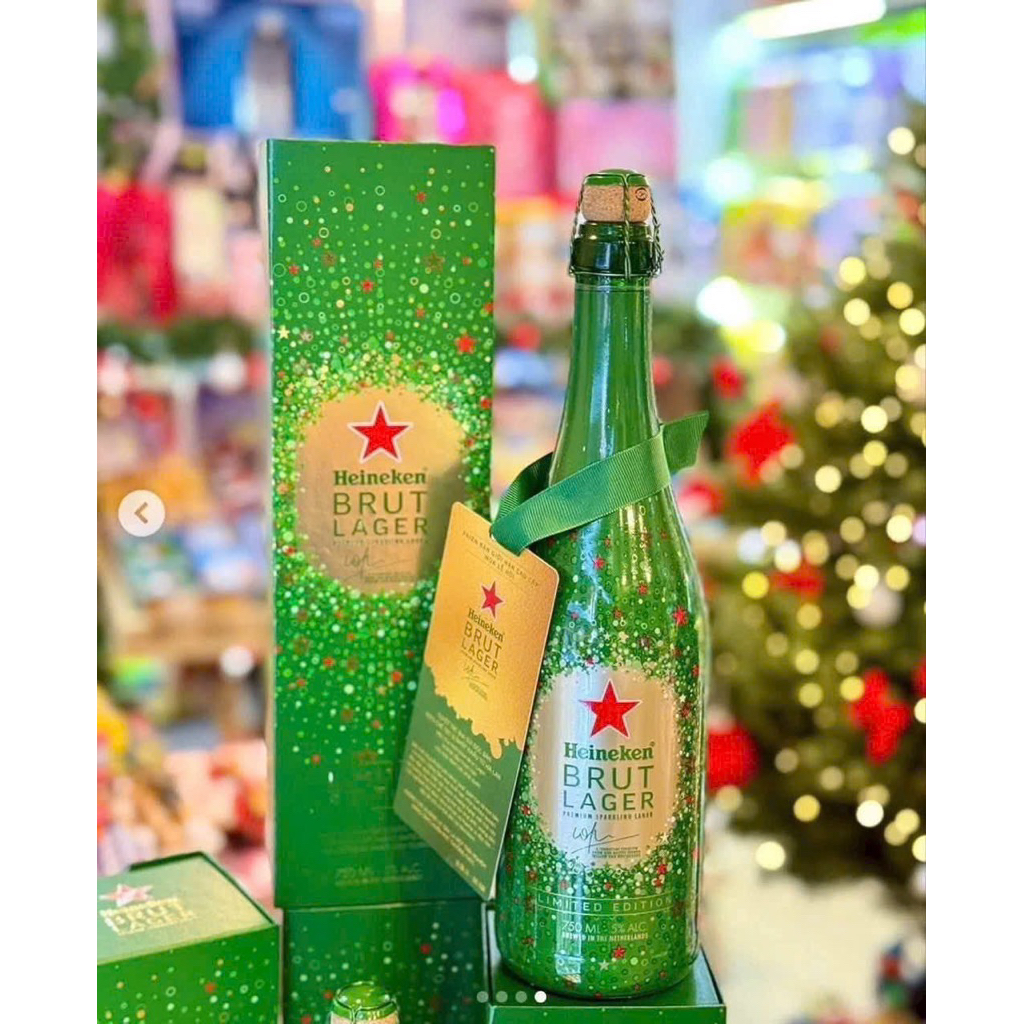 Bia ken chai tặng khách