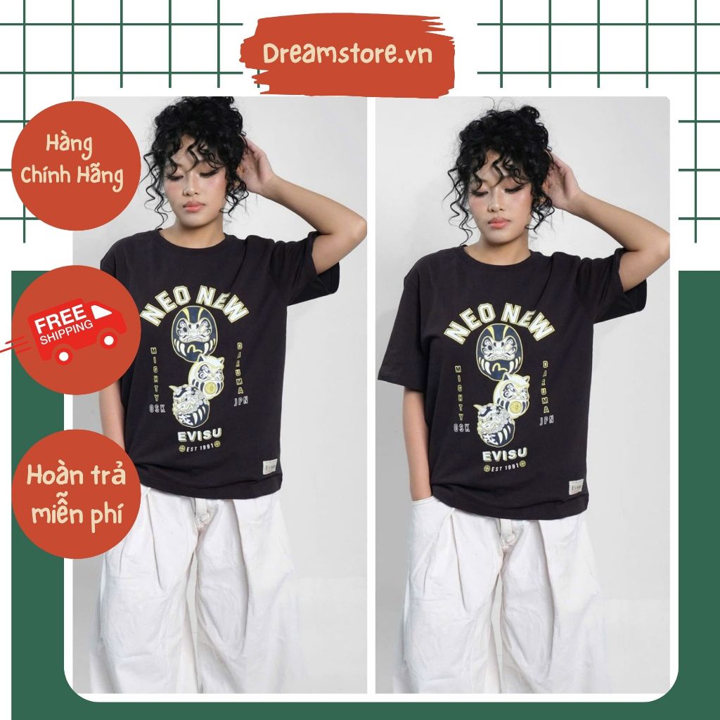 Áo Thun Evisu Daruma Đen Hàng Chính Hãng | Dream Store