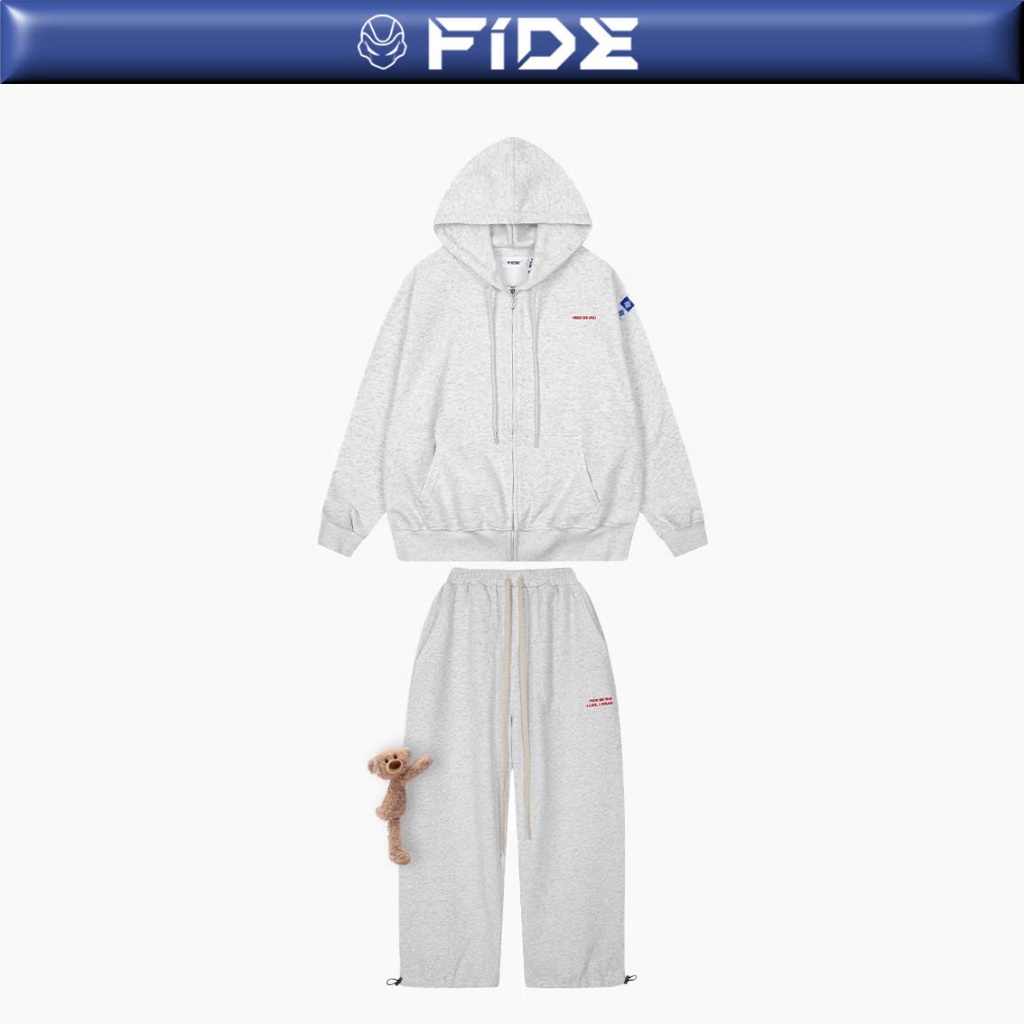 [Có hàng ngày 20/1]Set Áo Khoác Hoodie zip FIDÉ chất vải PC Cotton form rộng unisex nam nữ chống nắn