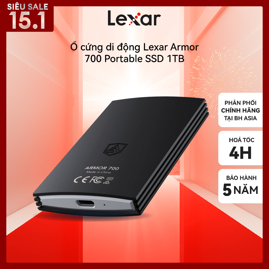 Ổ cứng di động SSD Lexar 1TB Armor 700