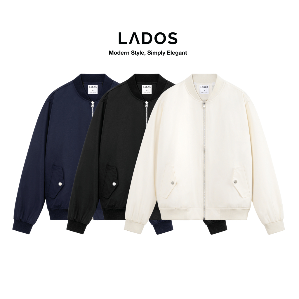 Áo Khoác Bomber Nam LADOS-2134 Vải Dù Chống Gió, Dáng Đứng Form, Áo Khoác Khóa Kéo Trẻ Trung Dễ Phối