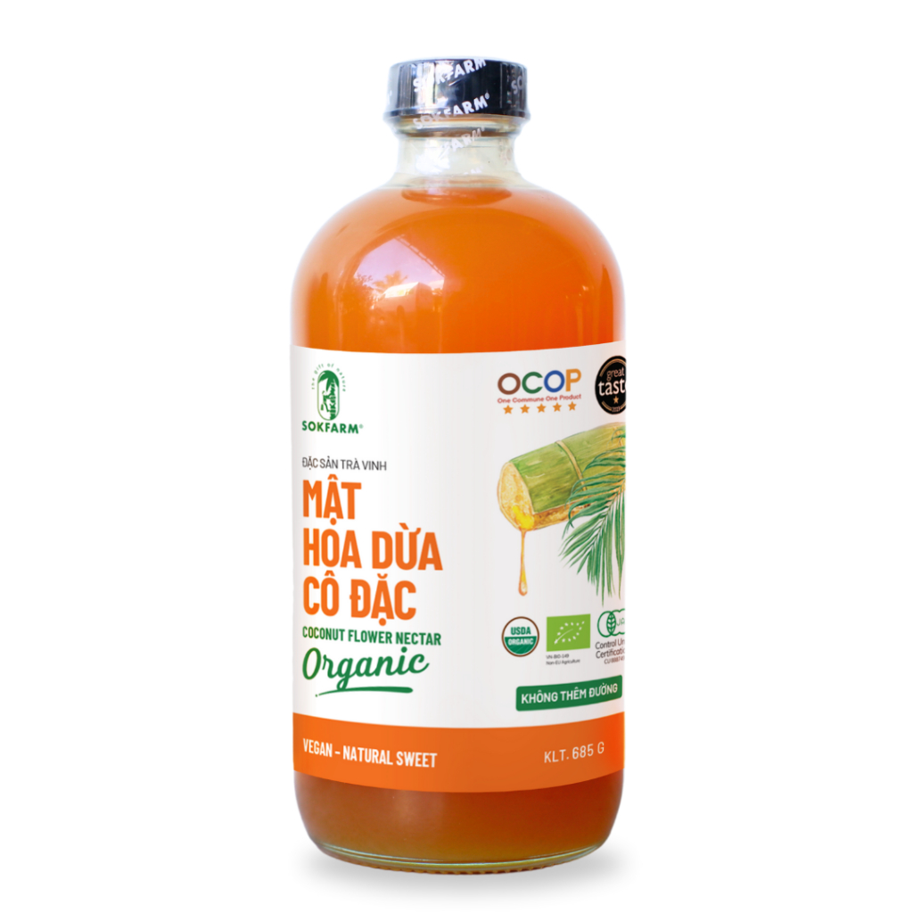 Sokfarm - Mật hoa dừa cô đặc Organic Sokfarm 685g