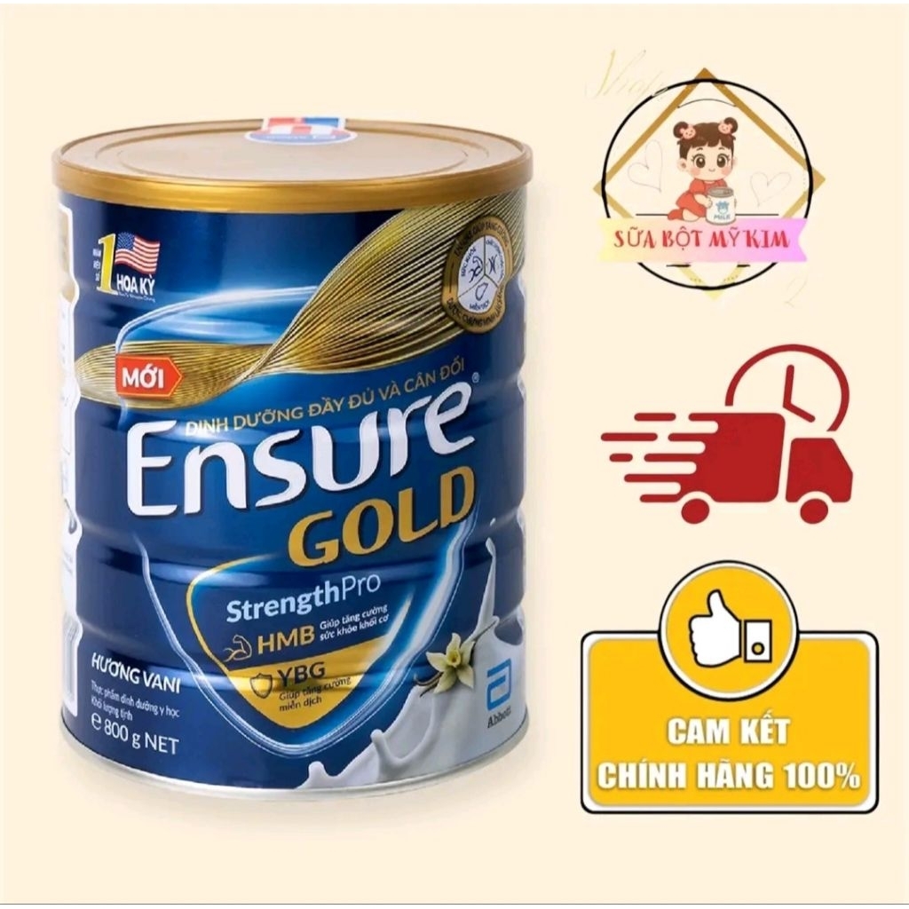 Thực Phẩm Dinh Dưỡng Y Học Ensure Gold Hương Vani 800gr (Date 2027)