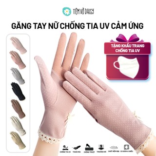 Găng Tay Chống Nắng LOẠI 1 Chống Tia UV Dùng Được Cảm Ứng Trên Điện Thoại, Chấm Bi Ren Nữ Tính Mỏng Nhẹ Thoáng Mát GT04