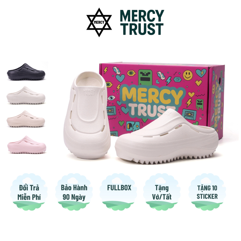 Sục MERCY TRUST CloudStep Foam Clog MC23 [FULLBOX, VỚ, STICKER] Size 36-43 – Dép Chất Liệu EVA Êm Nhẹ Streetwear Nam Nữ