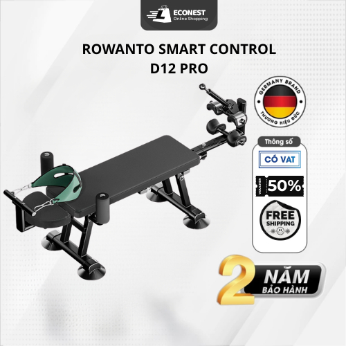 Máy kéo giãn cột sống Rowanto Smart Control D12 PRO, Hỗ Trợ Cải Thiện Thoát Vị, Hỗ Trợ Tăng Chiều Ca