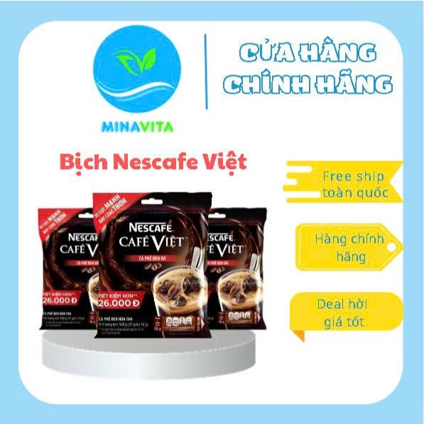 Bịch Cafe đen đá Nescafe Cafe Việt (hàng khuyến mãi 3 gói)