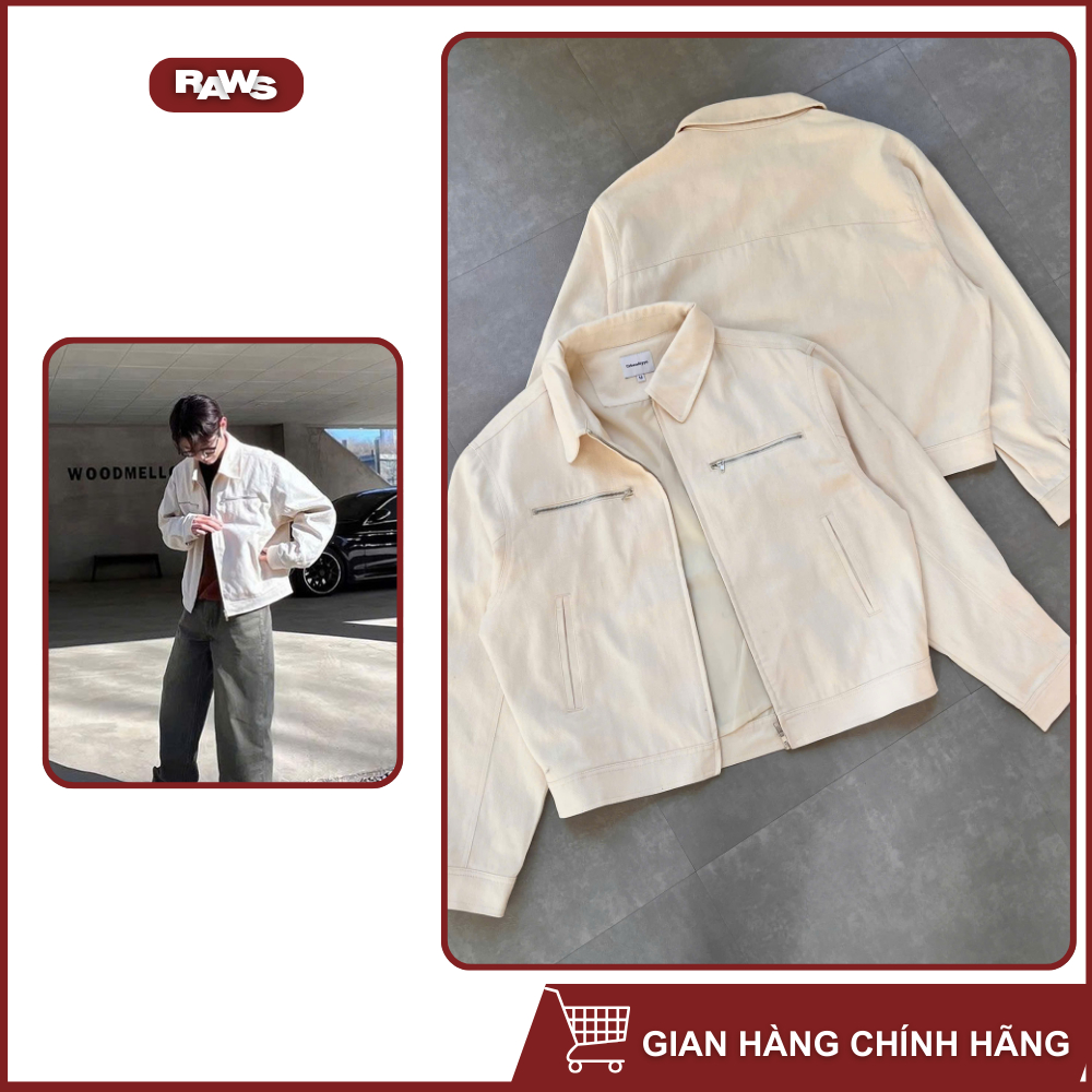 Áo Khoác Jeans URBANTYPE Hàn Quốc be form crop- RAWS