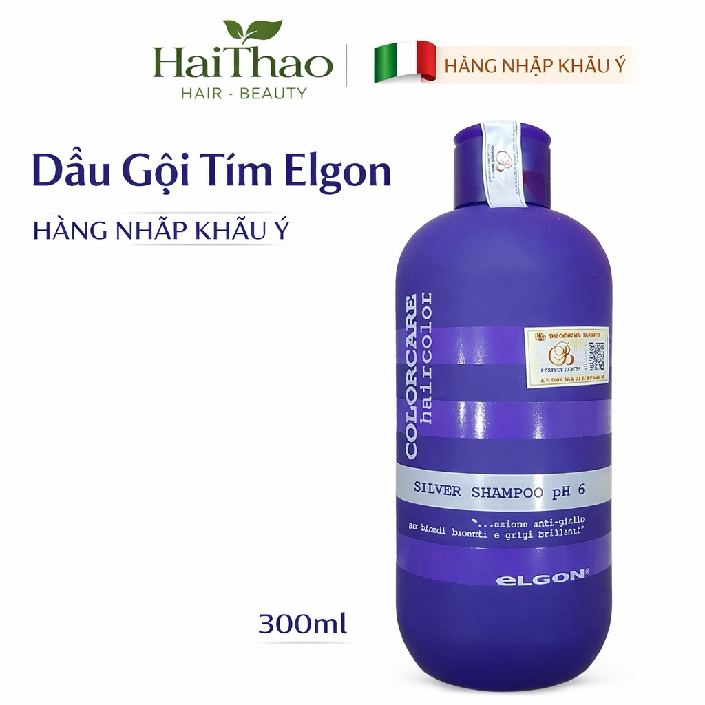 (Elgon) Dầu gội tím khử vàng Elgon chăm sóc tóc tẩy, làm sáng và giữ màu tóc nhuộm thời trang