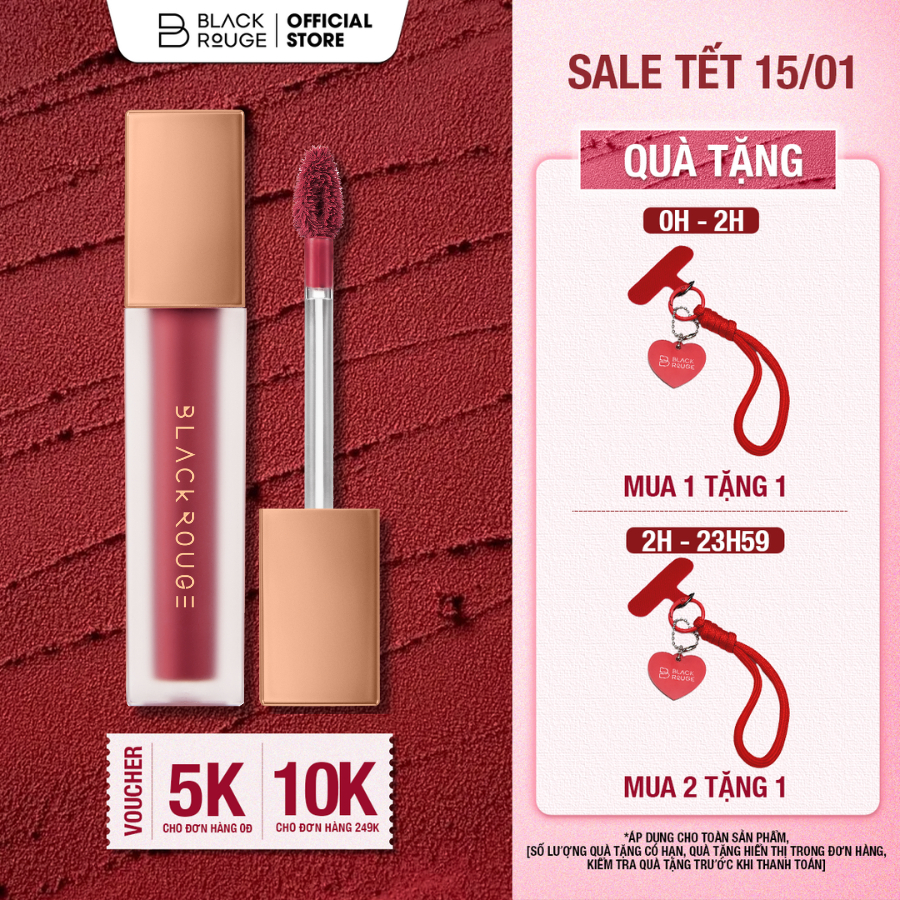 Son Kem Black Rouge Air Fit Velvet Tint Ver 5 - 4,5g