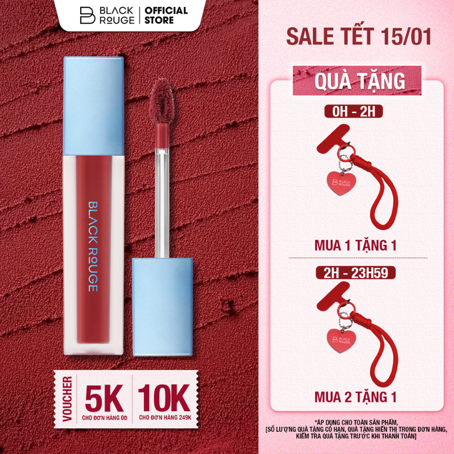 Son Kem Black Rouge Air Fit Velvet Tint Ver 6 - 4,5g