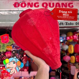 Combo Tết 05 Lồng đèn Hội An vải gấm màu đỏ