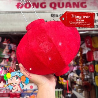 Combo Tết 05 Lồng đèn Hội An vải gấm màu đỏ